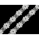 Daisy motif guipure trim width 20 mm - White (1 Meter)