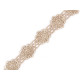 Daisy motif guipure trim width 20 mm - White (1 Meter)