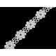 Daisy motif guipure trim width 20 mm - White (1 Meter)