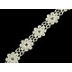 Daisy motif guipure trim width 20 mm - White (1 Meter)