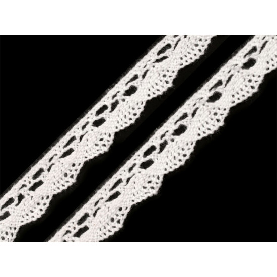 Bobine de liseré de dentelle en coton, largeur 15 mm - Écru lumineux (27 Mètres) Bobine de liseré de dentelle en coton, largeur 15 mm - Écru lumineux (27 Mètres)