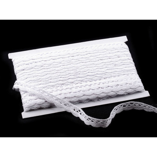 Bobine de liseré de dentelle en coton, largeur 15 mm - Écru lumineux (27 Mètres) Bobine de liseré de dentelle en coton, largeur 15 mm - Écru lumineux (27 Mètres)