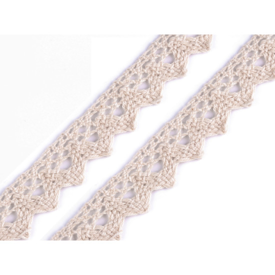 Bobine de liseré de dentelle en coton, largeur 15 mm - Vert foncé (81 Mètres) Bobine de liseré de dentelle en coton, largeur 15 mm - Vert foncé (81 Mètres)