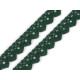 Bobine de liseré de dentelle en coton, largeur 15 mm - Vert foncé (81 Mètres) Bobine de liseré de dentelle en coton, largeur 15 mm - Vert foncé (81 Mètres)