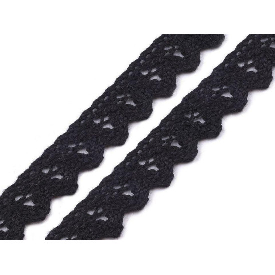 Bobine de liseré de dentelle en coton, largeur 15 mm - Vert foncé (81 Mètres) Bobine de liseré de dentelle en coton, largeur 15 mm - Vert foncé (81 Mètres)