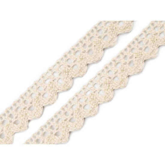 Bobine de liseré de dentelle en coton, largeur 15 mm - Vert foncé (81 Mètres) Bobine de liseré de dentelle en coton, largeur 15 mm - Vert foncé (81 Mètres)