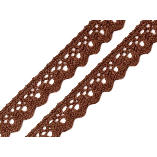 Bobine de liseré de dentelle en coton, largeur 15 mm - Vert foncé (81 Mètres) Bobine de liseré de dentelle en coton, largeur 15 mm - Vert foncé (81 Mètres)