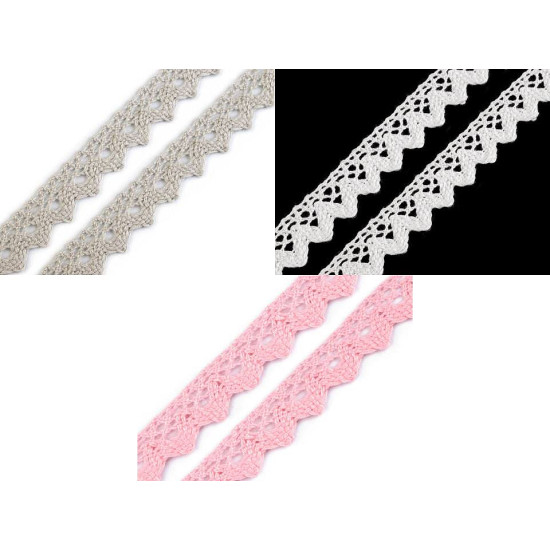 Bobine de liseré de dentelle en coton, largeur 15 mm - Vert foncé (81 Mètres) Bobine de liseré de dentelle en coton, largeur 15 mm - Vert foncé (81 Mètres)