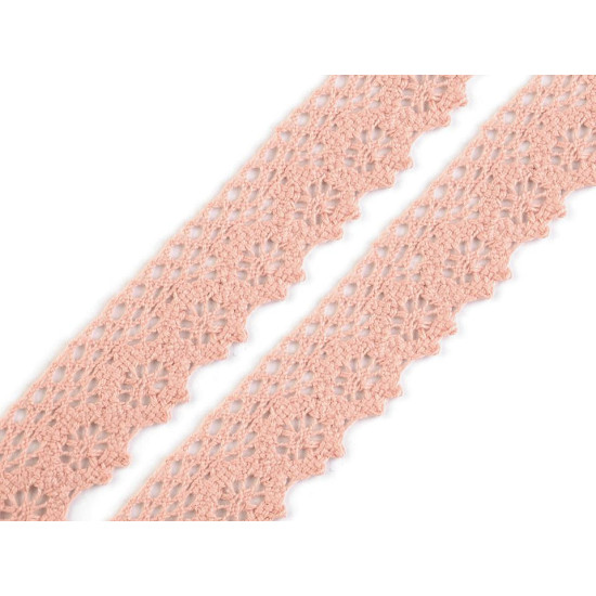 Bobine de liseré de dentelle en coton, largeur 25 mm - Écru lumineux (27 Mètres) Bobine de liseré de dentelle en coton, largeur 25 mm - Écru lumineux (27 Mètres)