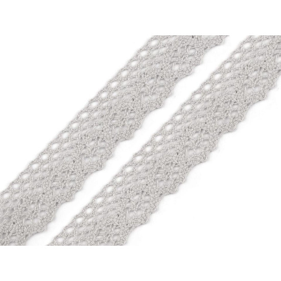 Bobine de liseré de dentelle en coton, largeur 25 mm - Écru lumineux (27 Mètres) Bobine de liseré de dentelle en coton, largeur 25 mm - Écru lumineux (27 Mètres)