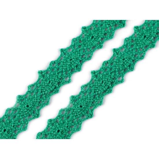 Cotton bobbin lace trim / insert, width 12 mm - Ecru light (27 Meters) Cotton bobbin lace trim / insert, width 12 mm - Ecru light (27 Meters)
