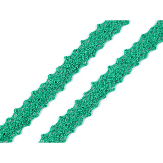 Cotton bobbin lace trim / insert, width 12 mm - Ecru light (27 Meters) Cotton bobbin lace trim / insert, width 12 mm - Ecru light (27 Meters)