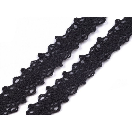 Cotton bobbin lace trim / insert, width 12 mm - Ecru light (27 Meters) Cotton bobbin lace trim / insert, width 12 mm - Ecru light (27 Meters)