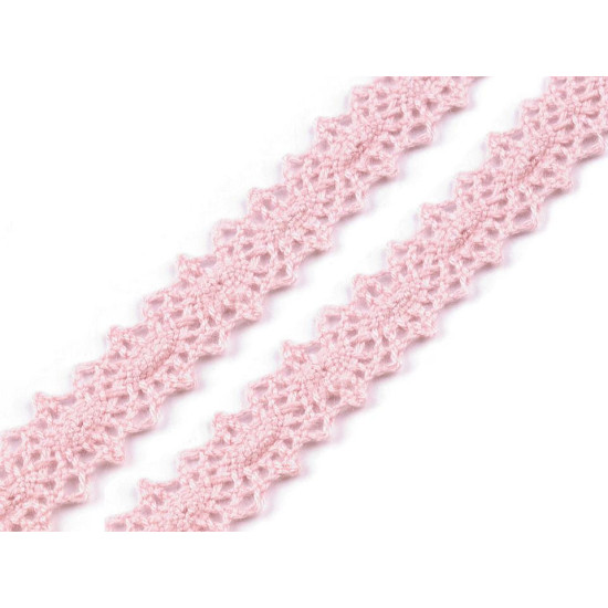 Cotton bobbin lace trim / insert, width 12 mm - Ecru light (27 Meters) Cotton bobbin lace trim / insert, width 12 mm - Ecru light (27 Meters)