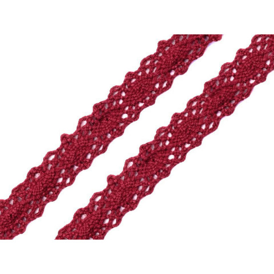 Cotton bobbin lace trim / insert, width 12 mm - Ecru light (27 Meters) Cotton bobbin lace trim / insert, width 12 mm - Ecru light (27 Meters)