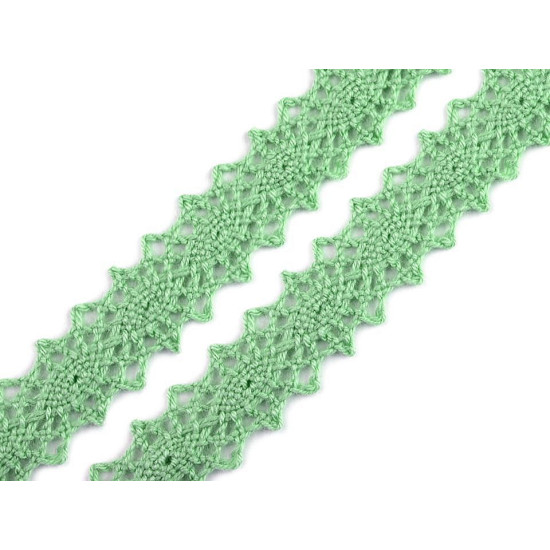 Cotton bobbin lace trim / insert, width 12 mm - Ecru light (27 Meters) Cotton bobbin lace trim / insert, width 12 mm - Ecru light (27 Meters)