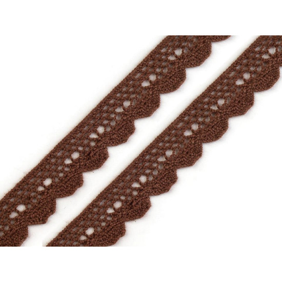 Bobine de liseré de dentelle en coton, largeur 15 mm - Blanc (27 Mètres) Bobine de liseré de dentelle en coton, largeur 15 mm - Blanc (27 Mètres)