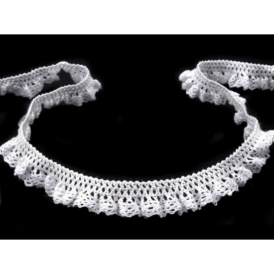 Bobine de liseré en coton élastique, largeur 15 mm - Ecru (81 Mètres) Bobine de liseré en coton élastique, largeur 15 mm - Ecru (81 Mètres)