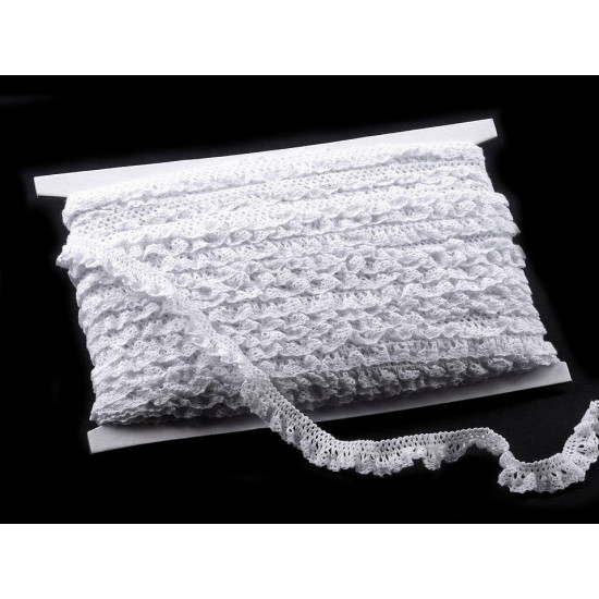 Bobine de liseré en coton élastique, largeur 15 mm - Ecru (81 Mètres) Bobine de liseré en coton élastique, largeur 15 mm - Ecru (81 Mètres)