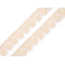 Bobine de liseré de dentelle en coton, largeur 15 mm - Beige clair (18 Mètres)