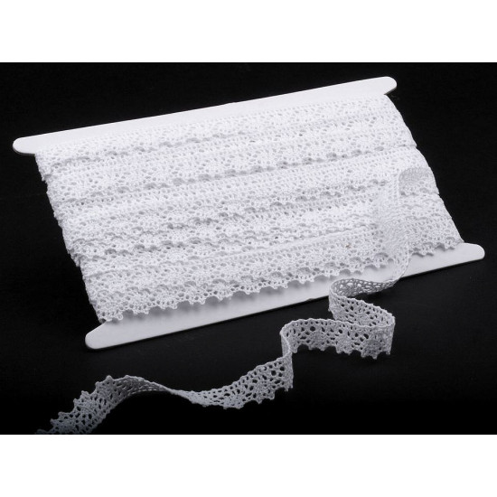 Bobine de liseré de dentelle en coton, largeur 15 mm - Beige clair (18 Mètres) Bobine de liseré de dentelle en coton, largeur 15 mm - Beige clair (18 Mètres)
