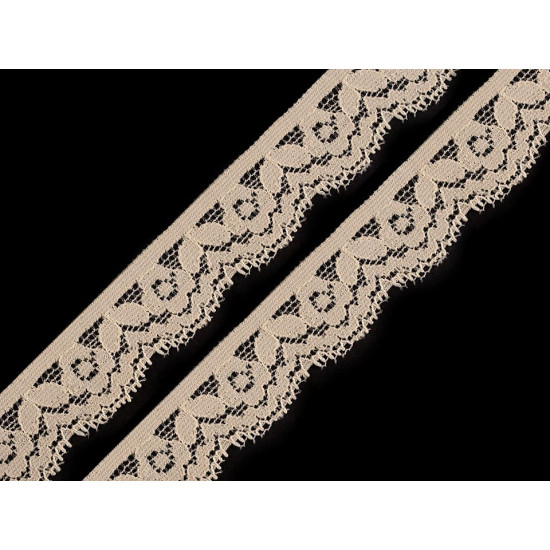 Elastic lace border width 20 mm - White (50 Meters) Elastic lace border width 20 mm - White (50 Meters)