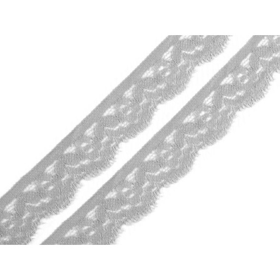 Elastic lace border width 20 mm - White (50 Meters) Elastic lace border width 20 mm - White (50 Meters)