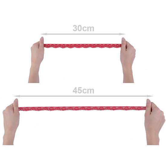 Elastic lace border width 20 mm - White (50 Meters) Elastic lace border width 20 mm - White (50 Meters)