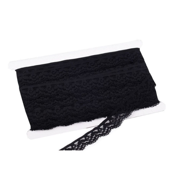 Elastic lace border width 20 mm - White (50 Meters) Elastic lace border width 20 mm - White (50 Meters)