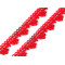 Daisy motif guipure trim width 21 mm - Red (1 Meter)