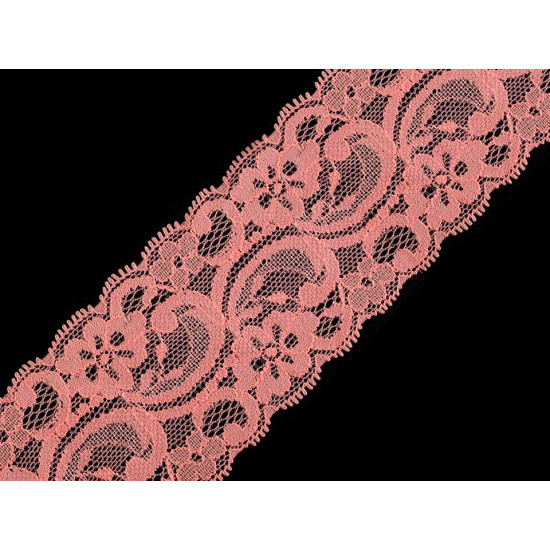 Elastic lace trim width 55 mm - White (1 Meter) Elastic lace trim width 55 mm - White (1 Meter)