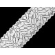 Elastic lace trim width 80 mm - Black (1 Meter) Elastic lace trim width 80 mm - Black (1 Meter)