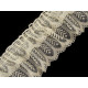 Pleated lace trim width 85 mm - White (1 Meter) Pleated lace trim width 85 mm - White (1 Meter)