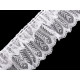 Pleated lace trim width 85 mm - White (1 Meter) Pleated lace trim width 85 mm - White (1 Meter)