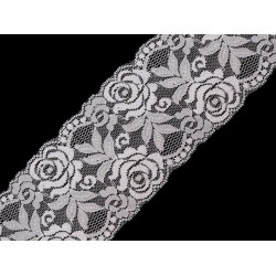 Koronka elastyczna szerokość 80-100 mm - White (1 Metr)