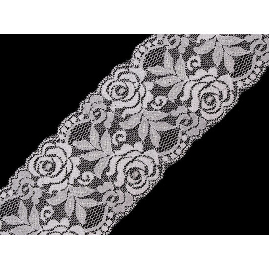 Koronka elastyczna szerokość 80-100 mm - Czerwony (1 Metr) Koronka elastyczna szerokość 80-100 mm - Czerwony (1 Metr)