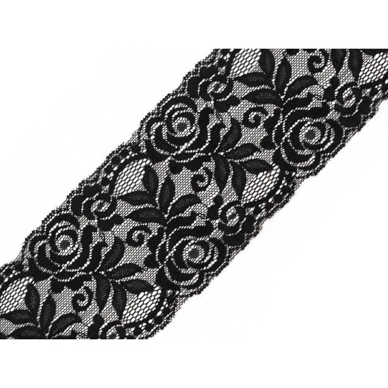 Koronka elastyczna szerokość 80-100 mm - Czerwony (1 Metr) Koronka elastyczna szerokość 80-100 mm - Czerwony (1 Metr)