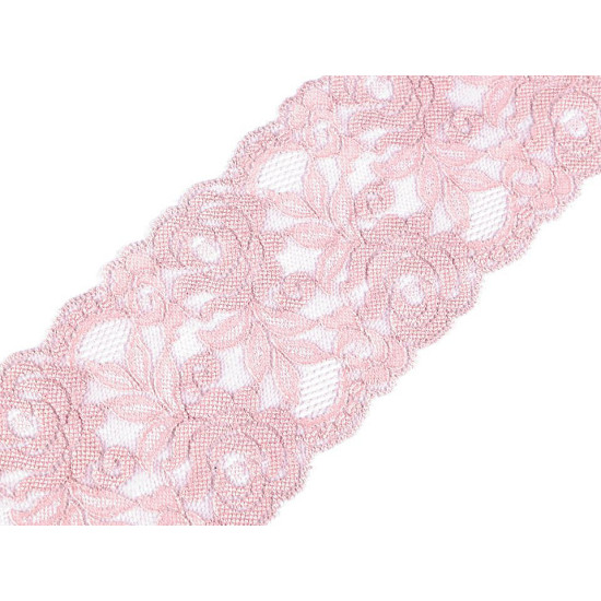 Koronka elastyczna szerokość 80-100 mm - Czerwony (1 Metr) Koronka elastyczna szerokość 80-100 mm - Czerwony (1 Metr)