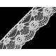 Polyamid lace trim width 50 mm - White (1 Meter)
