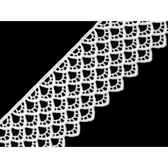 Ätzspitze breite 60 mm - Schwarz (1 Meter) Ätzspitze breite 60 mm - Schwarz (1 Meter)