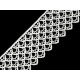 Ätzspitze breite 60 mm - Schwarz (1 Meter) Ätzspitze breite 60 mm - Schwarz (1 Meter)