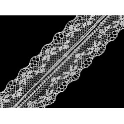 Lace trim width 40 mm - White (27 Meters)