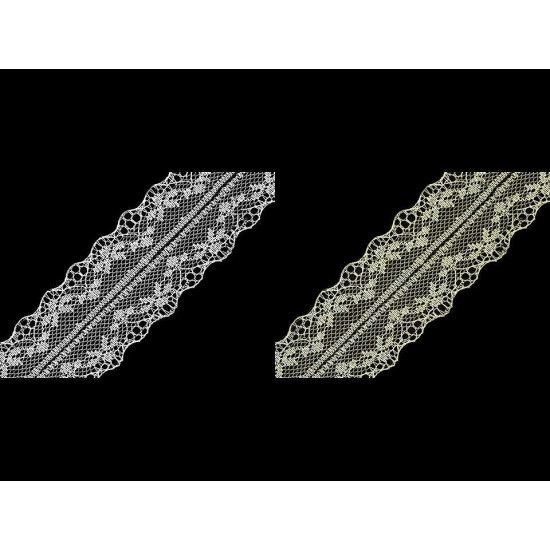 Lace trim width 40 mm - White (81 Meters) Lace trim width 40 mm - White (81 Meters)
