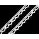 Bobina di pizzo in cotone, larghezza: 11 mm - Nero (1 Metro) Bobina di pizzo in cotone, larghezza: 11 mm - Nero (1 Metro)