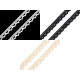 Bobina di pizzo in cotone, larghezza: 11 mm - Nero (1 Metro) Bobina di pizzo in cotone, larghezza: 11 mm - Nero (1 Metro)