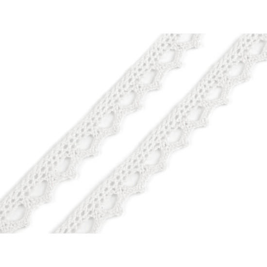 Bobina di pizzo in cotone, larghezza: 11 mm - Nero (1 Metro) Bobina di pizzo in cotone, larghezza: 11 mm - Nero (1 Metro)