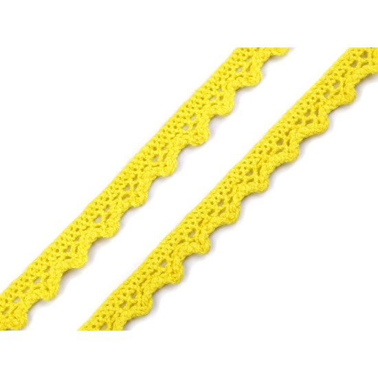 Bobina di pizzo in cotone, larghezza: 11 mm - Rosso (1 Metro) Bobina di pizzo in cotone, larghezza: 11 mm - Rosso (1 Metro)