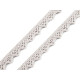Bobina di pizzo in cotone, larghezza: 11 mm - Rosso (1 Metro) Bobina di pizzo in cotone, larghezza: 11 mm - Rosso (1 Metro)