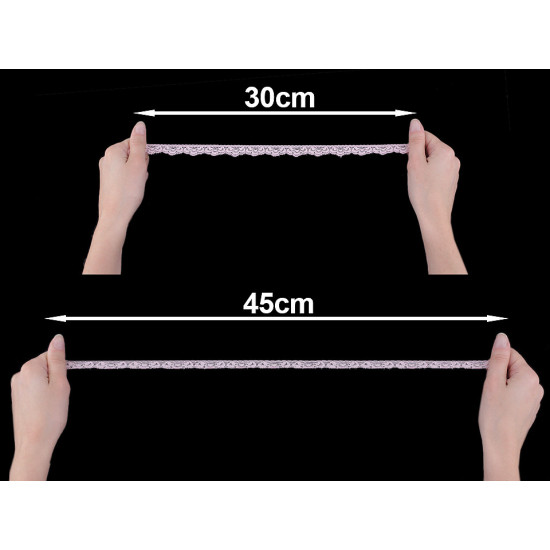 Elastic lace border width 16 mm - Black (1 Meter) Elastic lace border width 16 mm - Black (1 Meter)