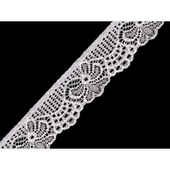 Elastic lace border width 30 mm - Black (1 Meter)